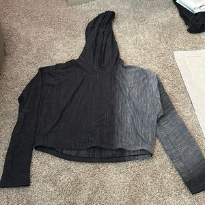 Black and grey lululemon cropped hoodie